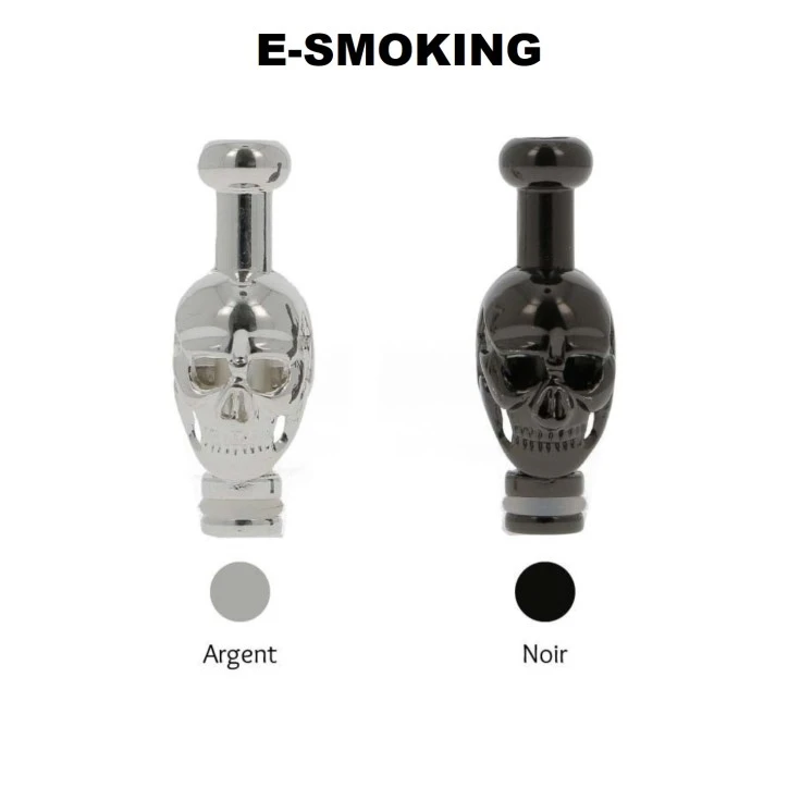 DRIP TIP SKULL DI METALLO ATTACCO 510 DIY UP