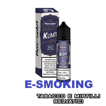 KLIMT TABAK FRESH AROMA 20 ML FLAVOURART ICE MIRTILLO TABACCO BIONDO