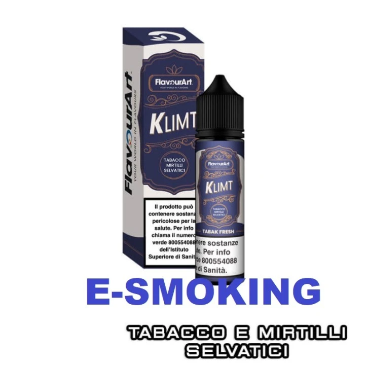 KLIMT TABAK FRESH AROMA 20 ML FLAVOURART ICE MIRTILLO TABACCO BIONDO
