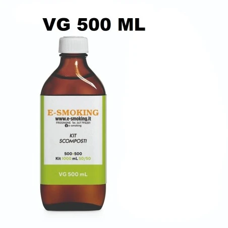 GLICERINA VEGETALE 500 ML IN FLACONE DA LITRO E-SMOKING