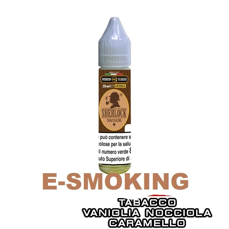SHERLOCK-AROMA-SHOT-20ML-TABACCO-NOCCIOLA-VANIGLIA FASCION VAPE 1 - E-Smoking di Fiacco Marco 