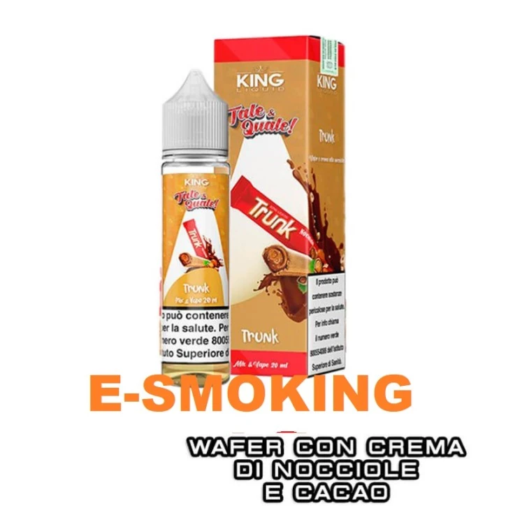 TALE & QUALE TRUNK MIX&VAPE 20 ML KING LIQUID CACAO CREMA DI NOCCIOLA WAFER