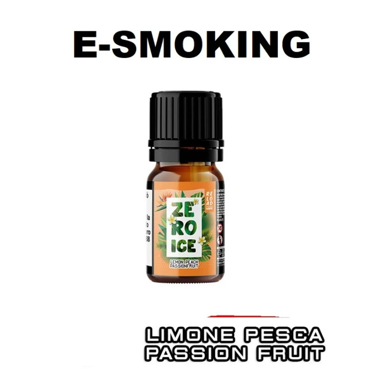 LEMON PEACH PASSION FRUIT ZERO ICE AROMA CONCENTRATO 10 ML RELOAD VAPE LIMONE PESCA FRUTTO PASSIONE