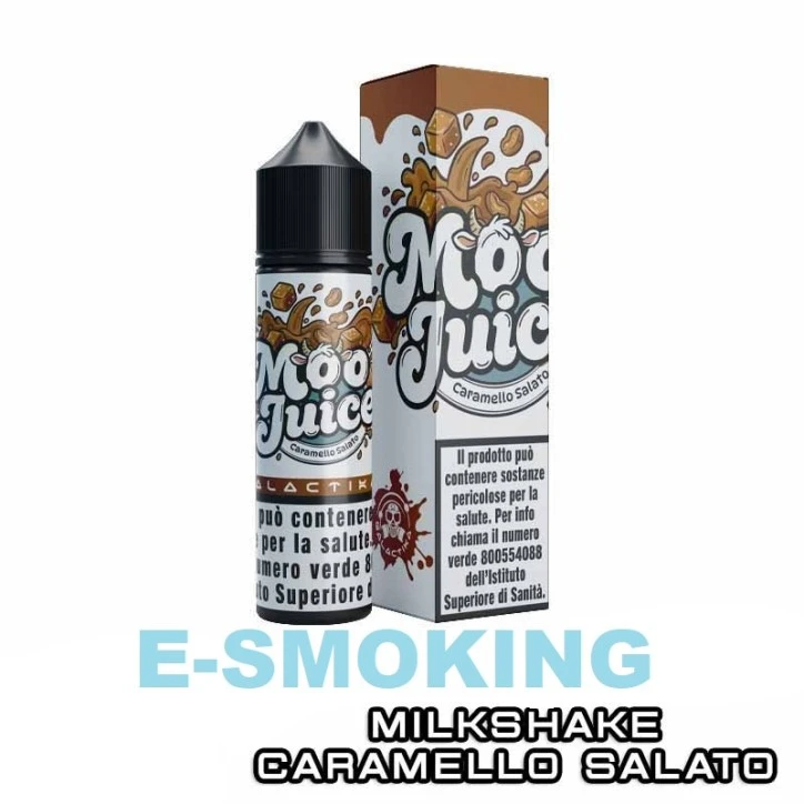 GALACTIKA Moo Juice Caramello Salato Aroma Shot 20 ml in 60 ml - Milkshake al Caramello Salato