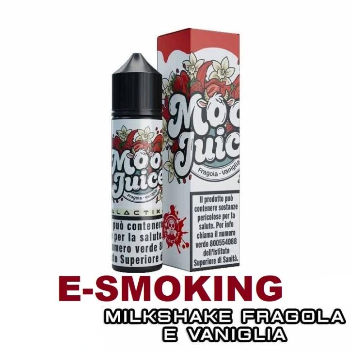 GALACTIKA Moo Juice Fragola e Vaniglia Aroma Shot 20 ml in 60 ml - Fragola e Vaniglia