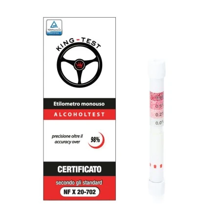 KING TEST ALCOL TEST ETILOMETRO MONOUSO