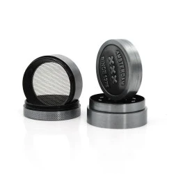 GRINDER IN ALLUMINIO AMSTERDAM, 4 PARTI CON RETE.