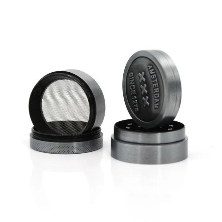 GRINDER IN ALLUMINIO AMSTERDAM, 4 PARTI CON RETE.