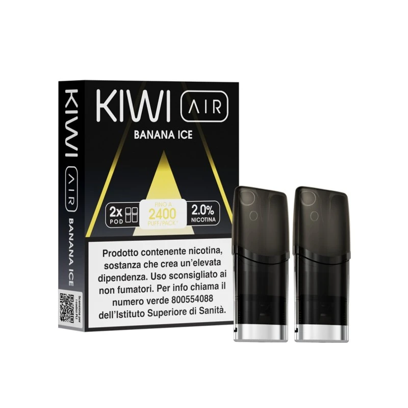 KIWI AIR 2PZ POD - BANANA ICE - 20 MG - TPD IT Kiwi Vapor 1 - E-Smoking di Fiacco Marco 