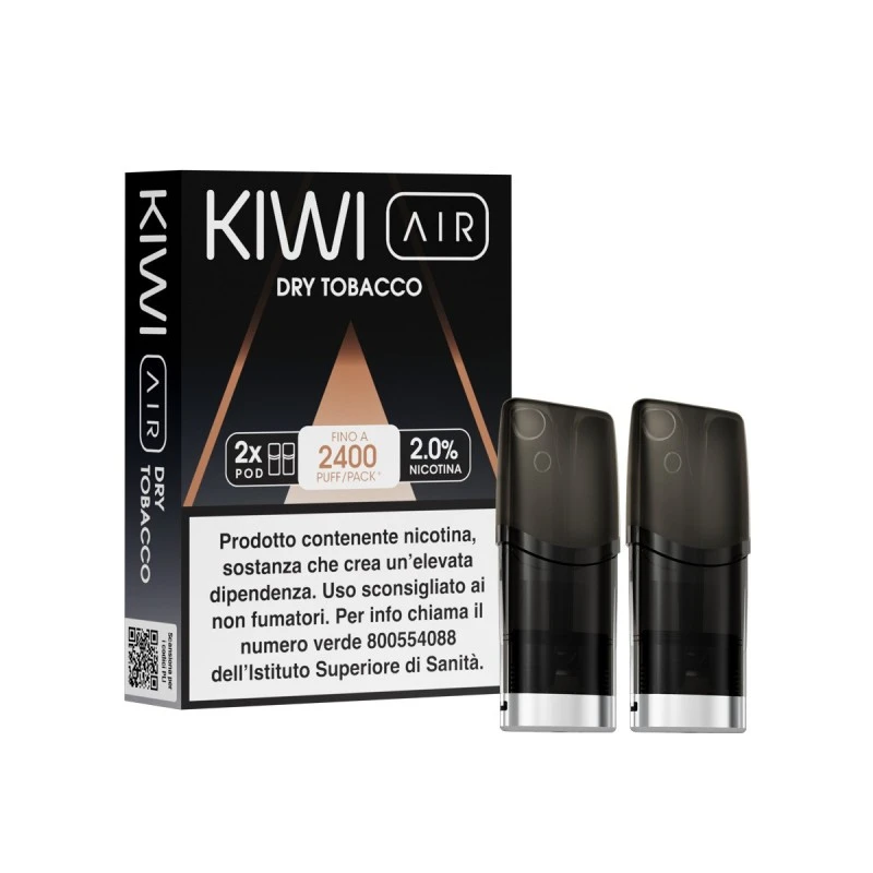 KIWI AIR 2PZ POD - DRY TOBACCO - 20 MG - TPD IT Kiwi Vapor 1 - E-Smoking di Fiacco Marco 