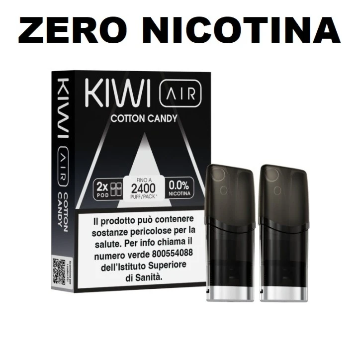 KIWI AIR 2PZ POD - COTTON CANDY 00 MG - TPD IT