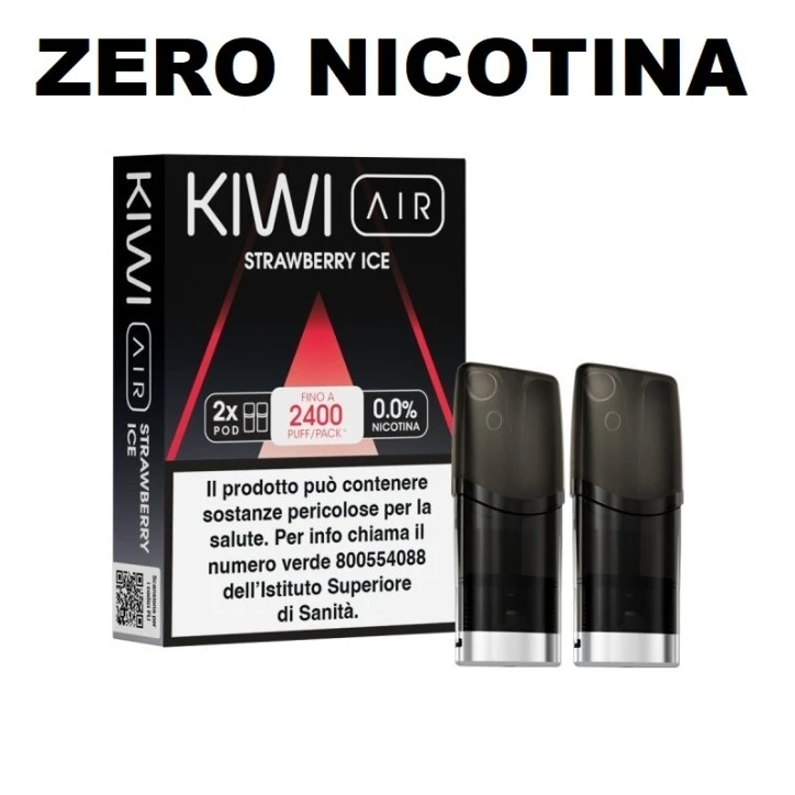 KIWI AIR 2PZ POD - STRAWBERRY ICE - 00 MG - TPD IT