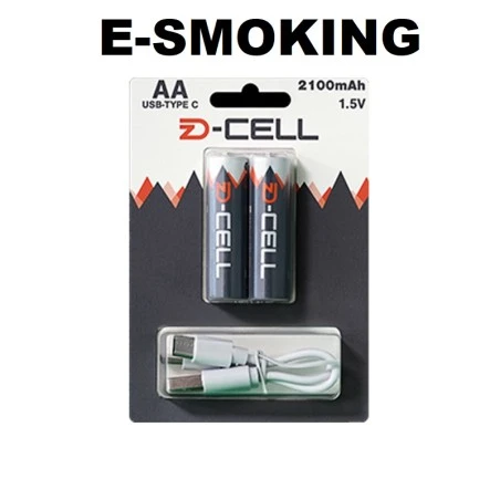DZ-CELL AA USB-C BATTERIA RICARICABILE 2100MAH 2 PEZZI