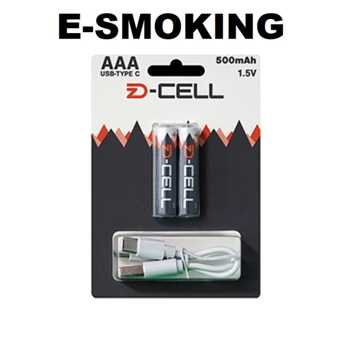 DZ-CELL AAA USB-C BATTERIA RICARICABILE 500MAH 2 PEZZI