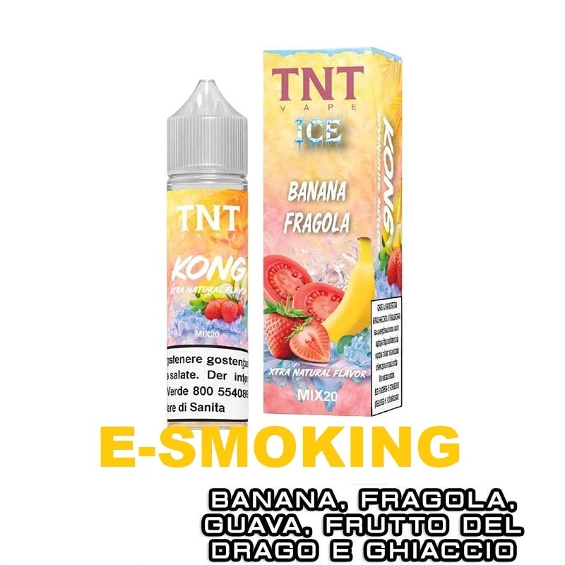 KONG FRUITY ICE MIX&VAPE 20 ML TNT VAPE BANANA FRAGOLA GUAVA FRUTTO DEL DRAGO ICE TNT VAPE 1 - E-Smoking di Fiacco Marco 