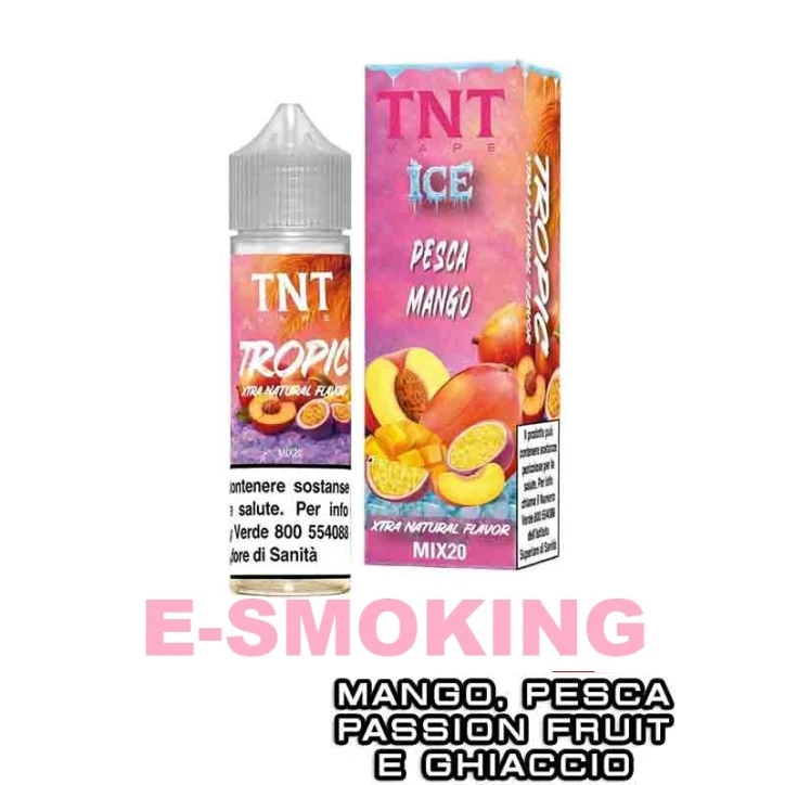 TROPIC FRUITY ICE MIX&VAPE 20 ML TNT VAPE MANGO PESCA FRUTTO DELLA PASSIONE ICE