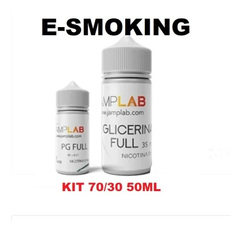 JANLAB Kit Base Scomposta 70/30 50 ml VG/PG - Base Neutra per Sigaretta Elettronica