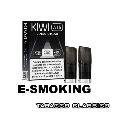 CLASSIC TOBACCO Pod Precaricate KIWI AIR 2 Pezzi Tabacco Classico Kiwi Vapor 1 - E-Smoking di Fiacco Marco 
