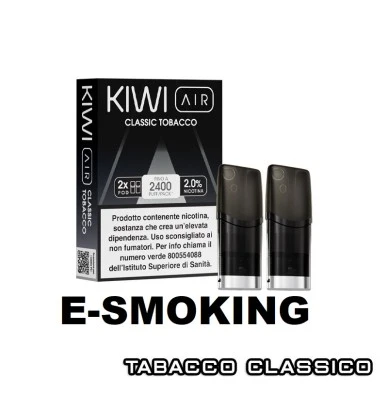 CLASSIC TOBACCO Pod Precaricate KIWI AIR 2 Pezzi Tabacco Classico Kiwi Vapor 1 - E-Smoking di Fiacco Marco 