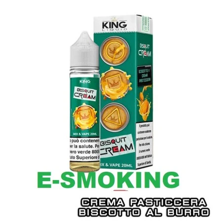 King Liquid Bisquit Cream Mix&Vape 20ml – Biscotto, Crema Pasticcera e Burro KING LIQUID 1 - E-Smoking di Fiacco Marco 