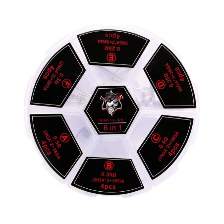  Pre-Built Coil 6 In 1 Mix 316L - Demon Killer