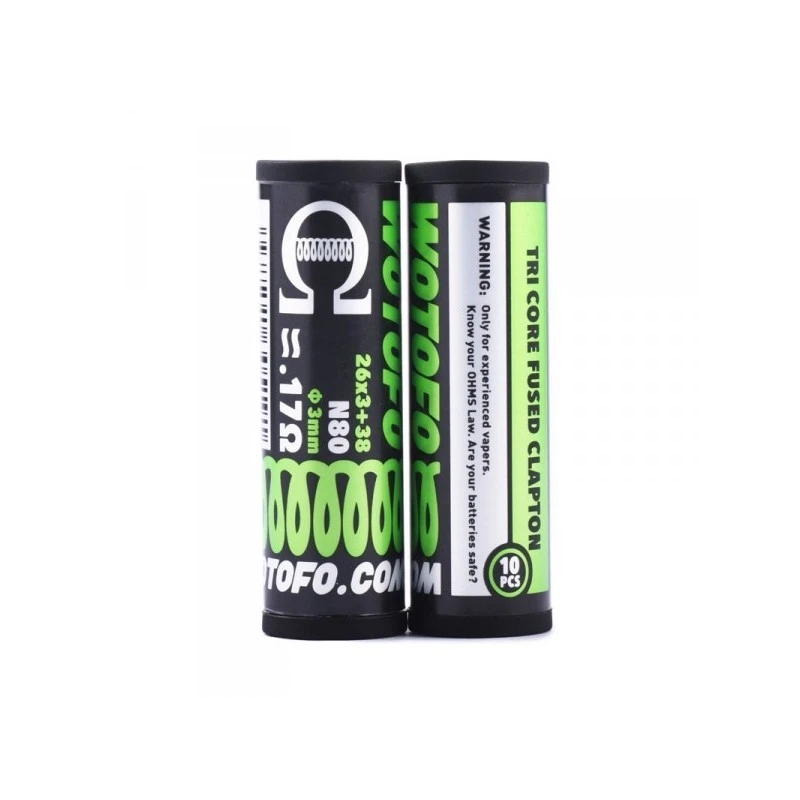 Resistenza Tri Core Fused Clapton - 10 pezzi WOTOFO 1 - E-Smoking di Fiacco Marco 