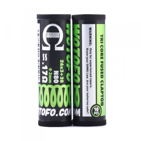 Resistenza Tri Core Fused Clapton - 10 pezzi WOTOFO 1 - E-Smoking di Fiacco Marco 