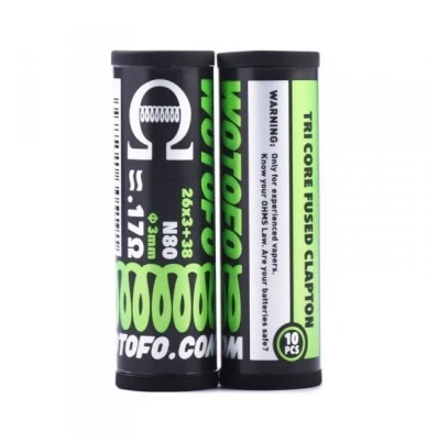 Resistenza Tri Core Fused Clapton - 10 pezzi WOTOFO 1 - E-Smoking di Fiacco Marco 