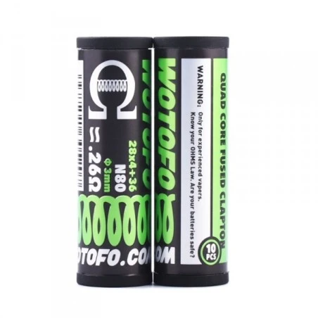 Resistenza Quad Core Fused Clapton - 10 pezzi WOTOFO 1 - E-Smoking di Fiacco Marco 