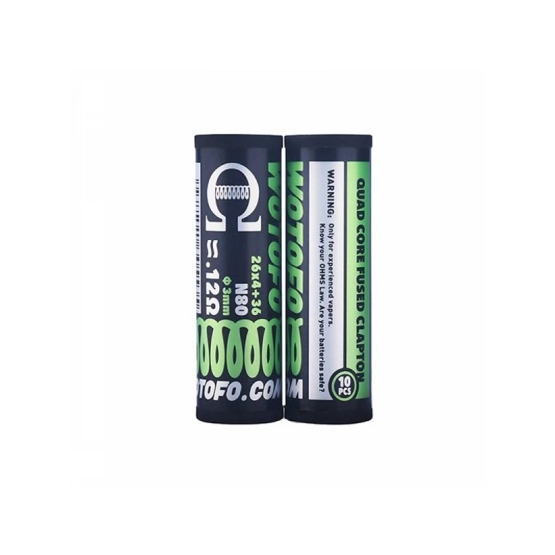 Resistenza Quad Core Fused Clapton 0.12 Ohm - 10 pezzi WOTOFO 1 - E-Smoking di Fiacco Marco 