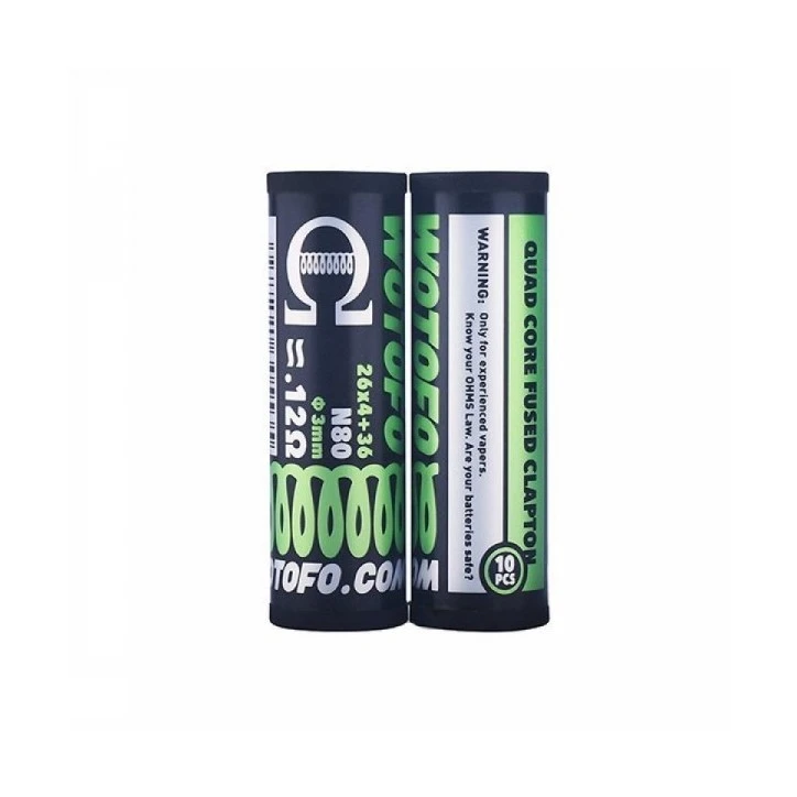 Resistenza Quad Core Fused Clapton 0.12 Ohm - 10 pezzi