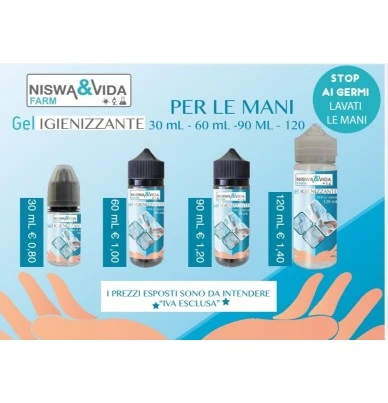 GEL IGIENIZZANTE MANI 60ml SVAPOQUADRATO 1 - E-Smoking di Fiacco Marco 