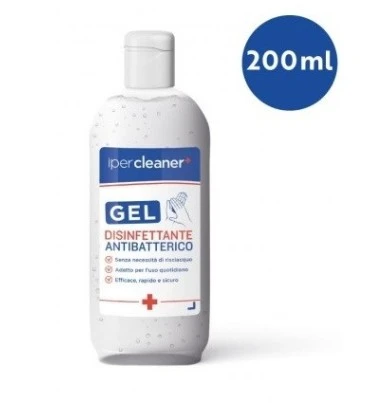 GEL DISINFETTANTE ANTIBATTERICO - 200 ML - IPERCLEANER IperCleaner 1 - E-Smoking di Fiacco Marco 