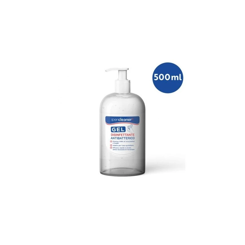 GEL DISINFETTANTE ANTIBATTERICO - 500 ML - IPERCLEANER IperCleaner 1 - E-Smoking di Fiacco Marco 