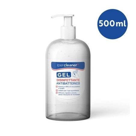 GEL DISINFETTANTE ANTIBATTERICO - 500 ML - IPERCLEANER IperCleaner 1 - E-Smoking di Fiacco Marco 