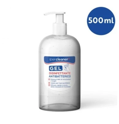 GEL DISINFETTANTE ANTIBATTERICO - 500 ML - IPERCLEANER IperCleaner 1 - E-Smoking di Fiacco Marco 