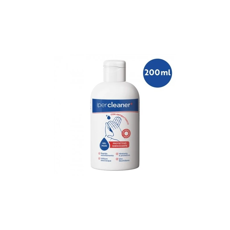 GEL DISINFETTANTE MANI CON LACTOFERRICINA 200ML - IPERCLEANER IperCleaner 1 - E-Smoking di Fiacco Marco 