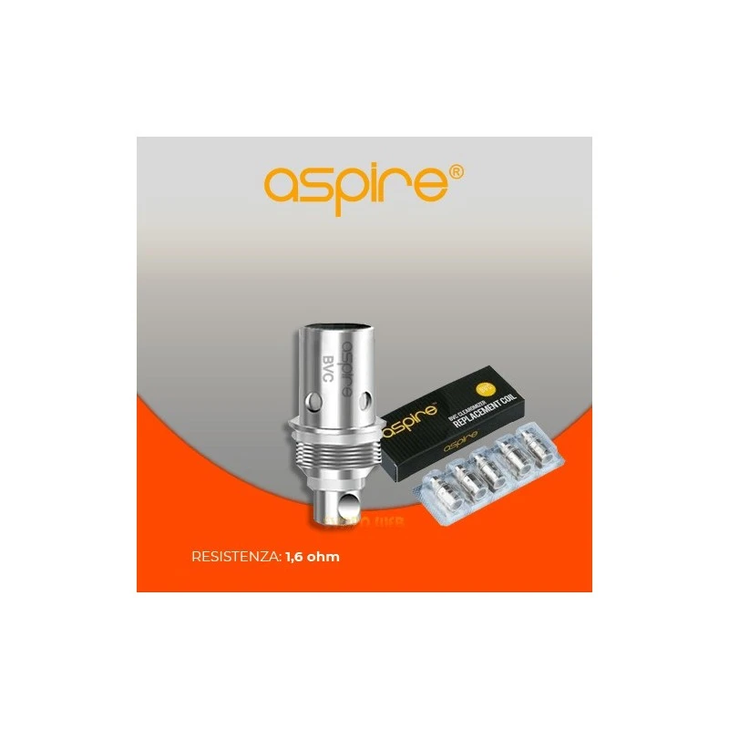 Resistenza Aspire BVC CE5-S / VIVI NOVA -S / ET-S / K1 ASPIRE 1 - E-Smoking di Fiacco Marco 