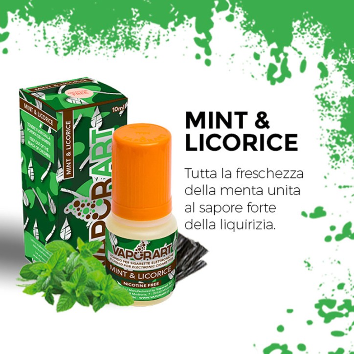 Vaporart liquido Mint & Licorice 10ml. Vaporart liquido Mint & Licorice 10ml.